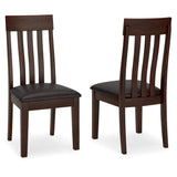 Set of 2 Haddigan Traditional Rustic Dining Chair Kitchen Side Chair Solid Frame Dark Brown – product view