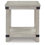 Everyday Acacia Rectangular End Table, with Open Shelf, Whitewash Finish, for Living Room – alternate view 3