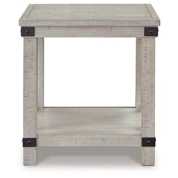 Everyday Acacia Rectangular End Table, with Open Shelf, Whitewash Finish, for Living Room – alternate view 3