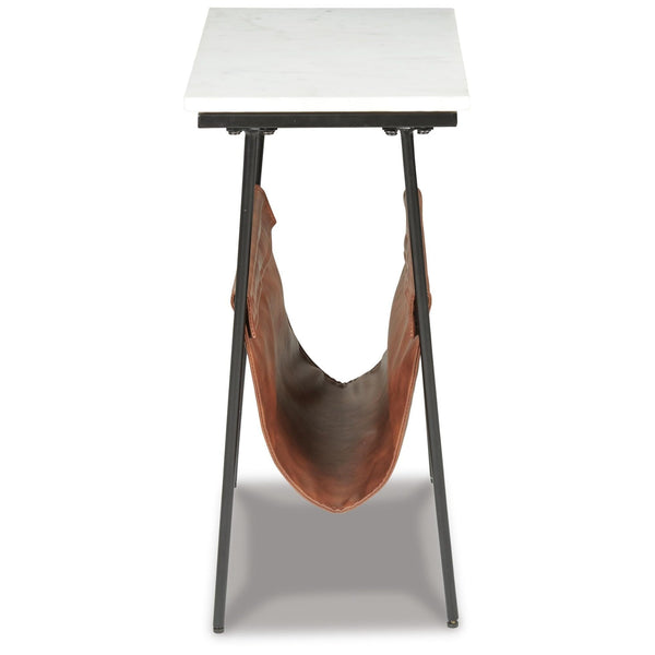 Contemporary Marble Rectangular Accent Table, Brown / Black / White Finish, for Living Room – alternate view 6