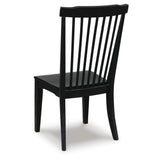 Set of 2 Greddinton Traditional Farmhouse Spindle Dining Chair Kitchen Side Chair Solid Frame Black – alternate view 3