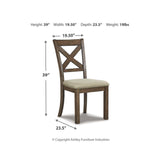 Set of 2 Moriville Traditional Glam Dining Chair Kitchen Side Chair Solid Frame Gray — Default Title