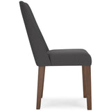 Set of 2 Lyncott Mid-Century Modern Dining Chair Kitchen Side Chair Solid Frame Gray Brown — Charcoal Brown