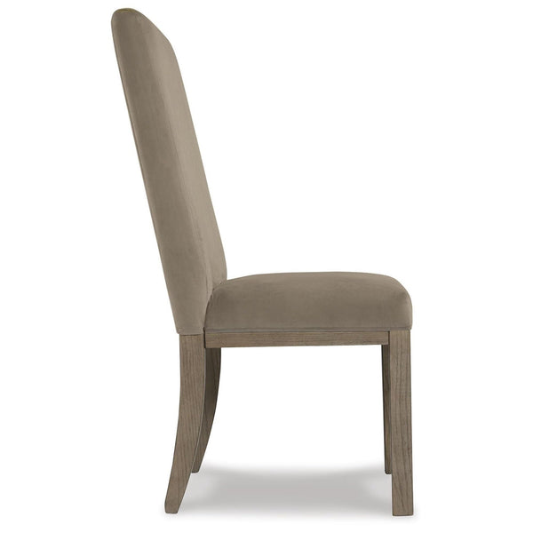 Set of 2 Chrestner Contemporary Glam Dining Chair Kitchen Side Chair Solid Frame Gray Velvet – alternate view 7