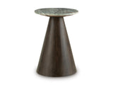 Casual Marble Square Accent Table, Gray / White / Brown Finish, for Living Room – alternate view 4