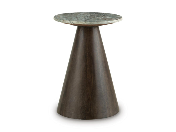 Casual Marble Square Accent Table, Gray / White / Brown Finish, for Living Room – alternate view 4