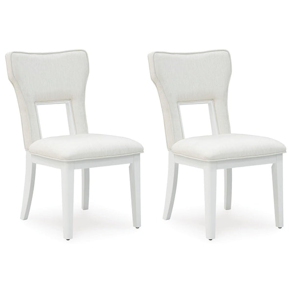 GTU Furniture Set of 2 Chalanna Contemporary Glam Dining Chair Kitchen Side Chair Solid Frame White