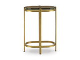 Sleek Glass Rectangular Accent Table, Gold Finish, for Living Room – alternate view 7