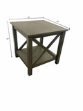 GTU Furniture 3 Piece Cocktail Lift Top Table with 2 Side Tables for Living Room, Family Room Grey/Black — Grey