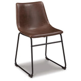 Set of 2 Centiar Industrial Modern Dining Chair Kitchen Side Chair Solid Frame Dark Brown – alternate view 9