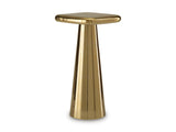 Modern Aluminum Square Accent Table, Gold Finish, for Living Room – alternate view 7