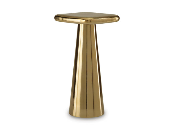 Modern Aluminum Square Accent Table, Gold Finish, for Living Room – alternate view 7