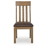 Set of 2 Urbinforte Contemporary Dining Chair Kitchen Side Chair Solid Frame Light Brown – alternate view 5