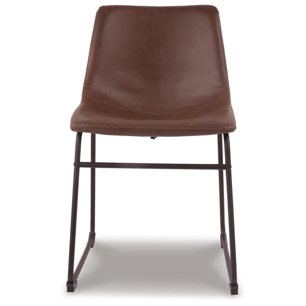 GTU Furniture Set of 2 Centiar Industrial Modern Dining Chair Kitchen Side Chair Solid Frame Dark Brown