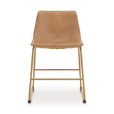 GTU Furniture Set of 2 Ciabori Mid-Century Modern Dining Chair Kitchen Side Chair Solid Frame Beige — Brown