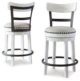 Swivel Bar Stools, Color Collection, Counter Height, Kitchen Island Stool — White