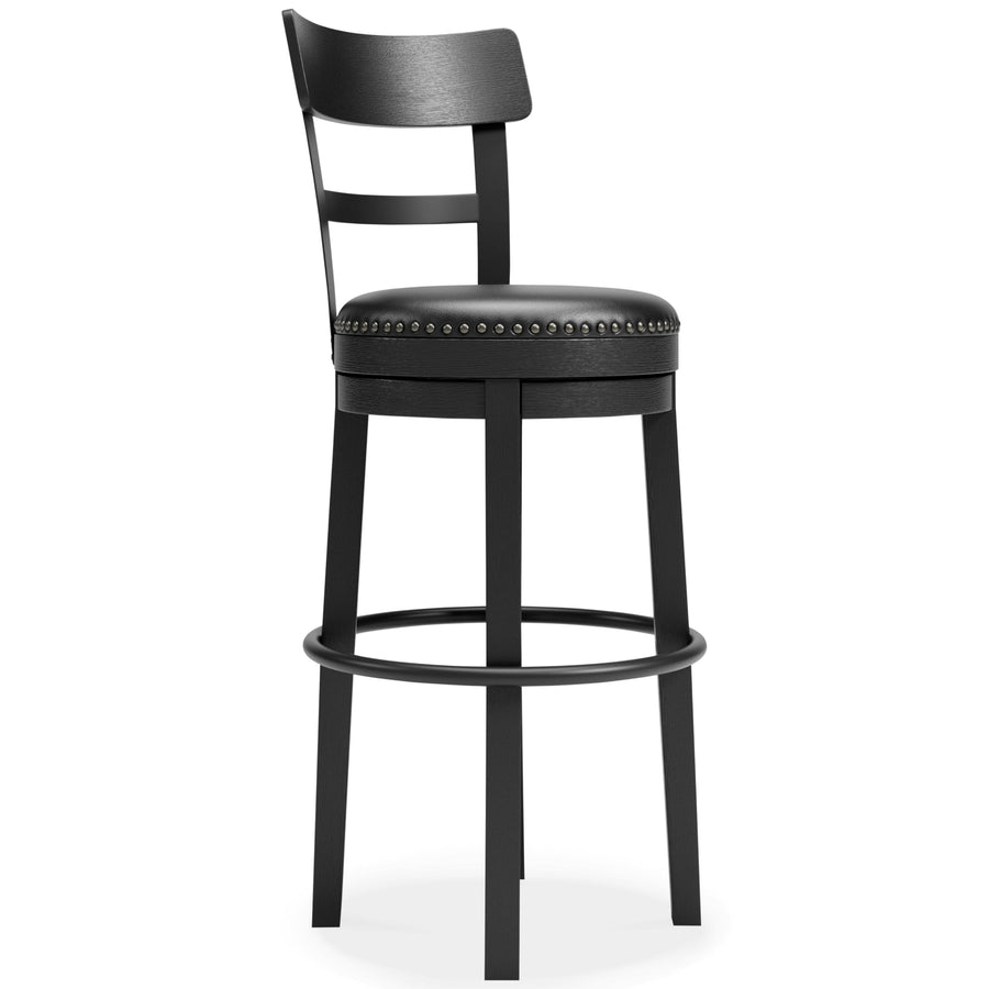 GTU Furniture Bar Height Swivel Bar Stools, Color Collection, Kitchen Island Stool, Pub – Black