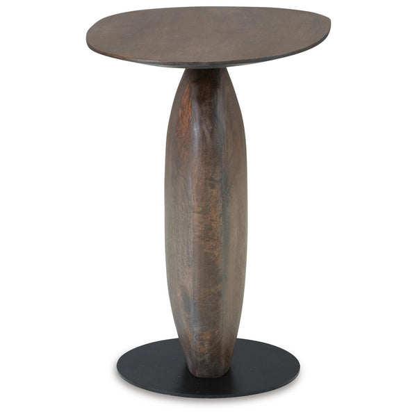 Contemporary Mango Wood Rectangular Accent Table, Brown / Black Finish, for Living Room – alternate view 4