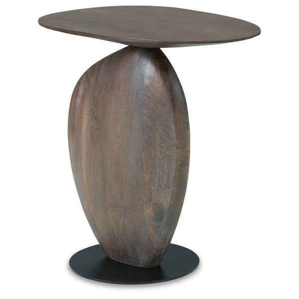 Contemporary Mango Wood Rectangular Accent Table, Brown / Black Finish, for Living Room – alternate view 2