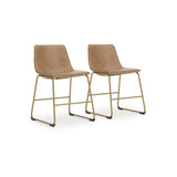 GTU Furniture Set of 2 Ciabori Mid-Century Modern Dining Chair Kitchen Side Chair Solid Frame Beige – Brown product view