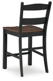 Set of 2 Black / Brown Wood Adjustable Height Bar Stools, Two-Tone, Home Bar – alternate view 5
