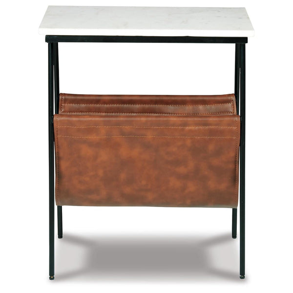 Contemporary Marble Rectangular Accent Table, Brown / Black / White Finish, for Living Room – alternate view 5