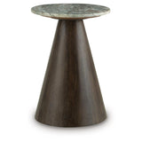 Casual Marble Square Accent Table, Gray / White / Brown Finish, for Living Room – alternate view 5