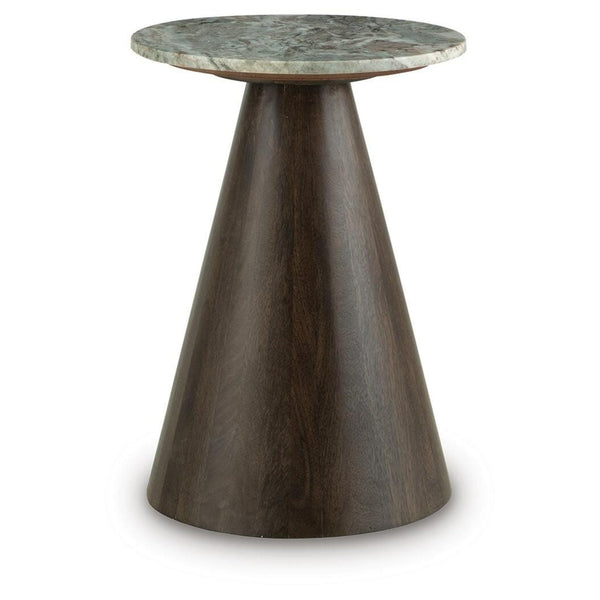 Casual Marble Square Accent Table, Gray / White / Brown Finish, for Living Room – alternate view 5