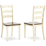 Set of 2 Woodanville Cottage Farmhouse Dining Chair Kitchen Side Chair Solid Frame White – alternate view 2