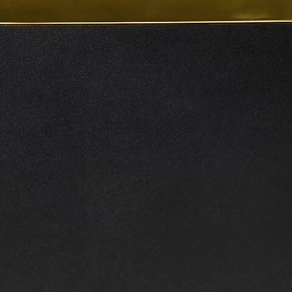 Sleek Glass Rectangular Accent Table, with Open Shelf, Black / Gold Finish, for Living Room – alternate view 4
