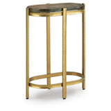 Sleek Glass Rectangular Accent Table, Gold Finish, for Living Room – alternate view 4