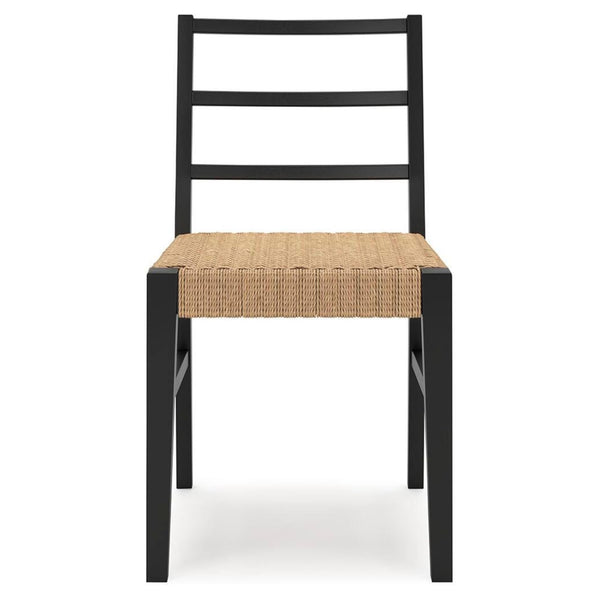 GTU Furniture Set of 2 Isanti Organic Natural Modern Dining Chair Kitchen Side Chair Solid Frame Natural
