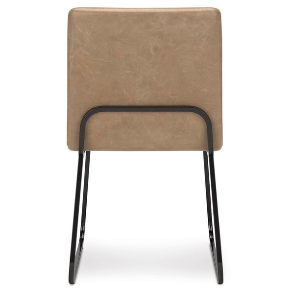 GTU Furniture Set of 4 Pharwynn Rustic Industrial Dining Chair Kitchen Side Chair Solid Frame Antique Black