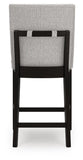 Set of 2 Dark Grayish Brown Wood Adjustable Height Bar Stools with Levelers – alternate view 6