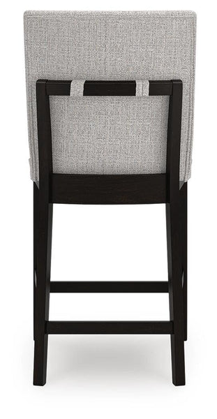 GTU Furniture Set of 2 Dark Grayish Brown Wood Adjustable Height Bar Stools with Levelers