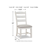 Set of 2 Valebeck Farmhouse Cottage Dining Chair Kitchen Side Chair Solid Frame Vintage White – alternate view 5
