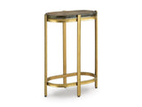 Sleek Glass Rectangular Accent Table, Gold Finish, for Living Room – alternate view 3