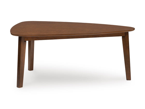 Casual Acacia Wood Rectangular 3-Piece Coffee Table Set, Cocktail Table with 2 Matching End Tables, Brown – alternate view 4