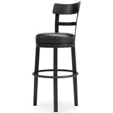 Bar Height Swivel Bar Stools, Color Collection, Kitchen Island Stool, Pub — Black