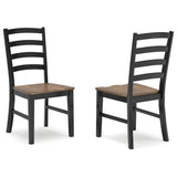 Set of 2 Wildenauer Modern Farmhouse Dining Chair Kitchen Side Chair Solid Frame Dark Brown Black – alternate view 2