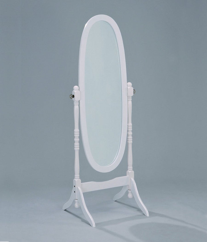Crown Mark Cheval Mirror — White