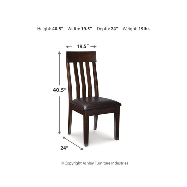 GTU Furniture Set of 2 Haddigan Traditional Rustic Dining Chair Kitchen Side Chair Solid Frame Dark Brown