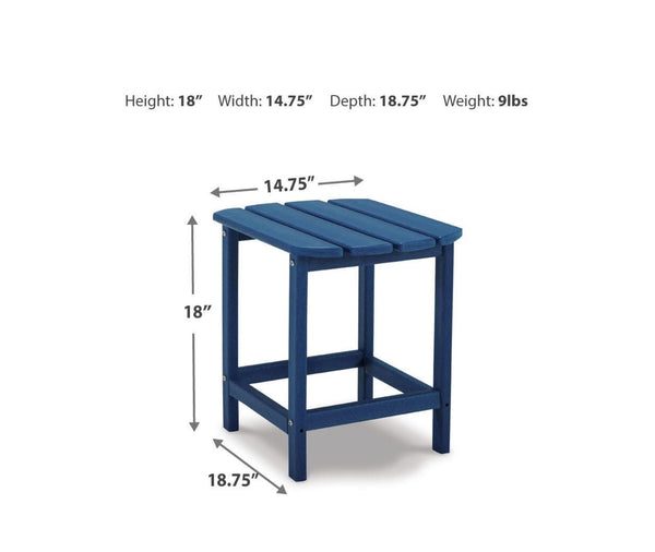 Contemporary High Density Polyethylene Rectangular Outdoor End Table, Color Collection, for Patio – alternate view 6