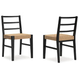 Set of 2 Isanti Organic Natural Modern Dining Chair Kitchen Side Chair Solid Frame Natural – alternate view 2