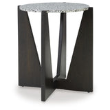 Modern Mango Wood Square Accent Table, Black / White Finish, for Living Room – alternate view 2