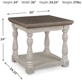 Everyday Pine Rectangular End Table, with Open Shelf, Gray / White Finish, for Living Room – alternate view 4