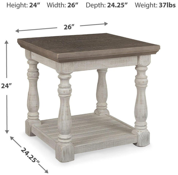 Everyday Pine Rectangular End Table, with Open Shelf, Gray / White Finish, for Living Room – alternate view 4