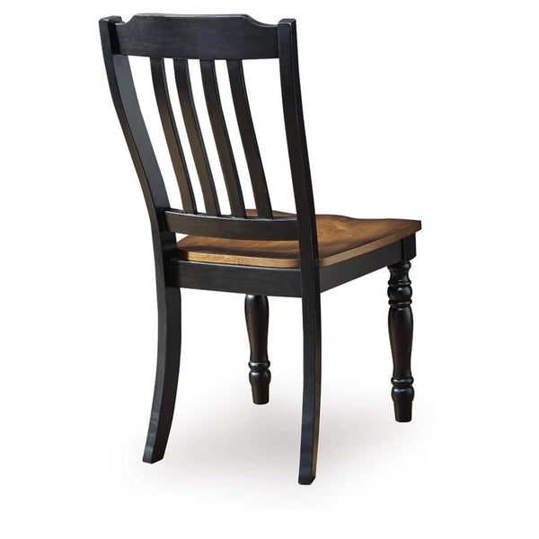 GTU Furniture Set of 2 Clorazi Farmhouse Vintage Dining Chair Kitchen Side Chair Solid Frame White Brown