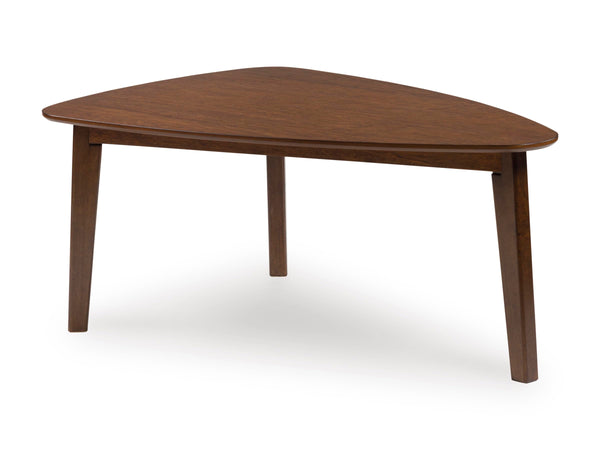 Casual Acacia Wood Rectangular 3-Piece Coffee Table Set, Cocktail Table with 2 Matching End Tables, Brown – alternate view 5