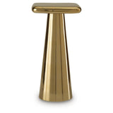 Modern Aluminum Square Accent Table, Gold Finish, for Living Room – alternate view 8